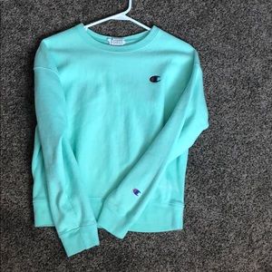 Small reverse weave champion crew neck